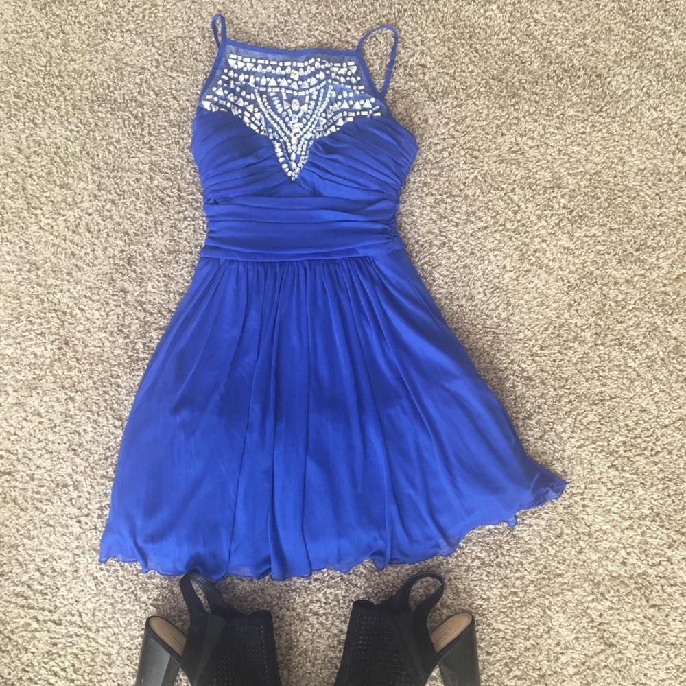 B. DARLIN Blue Homecoming Dress